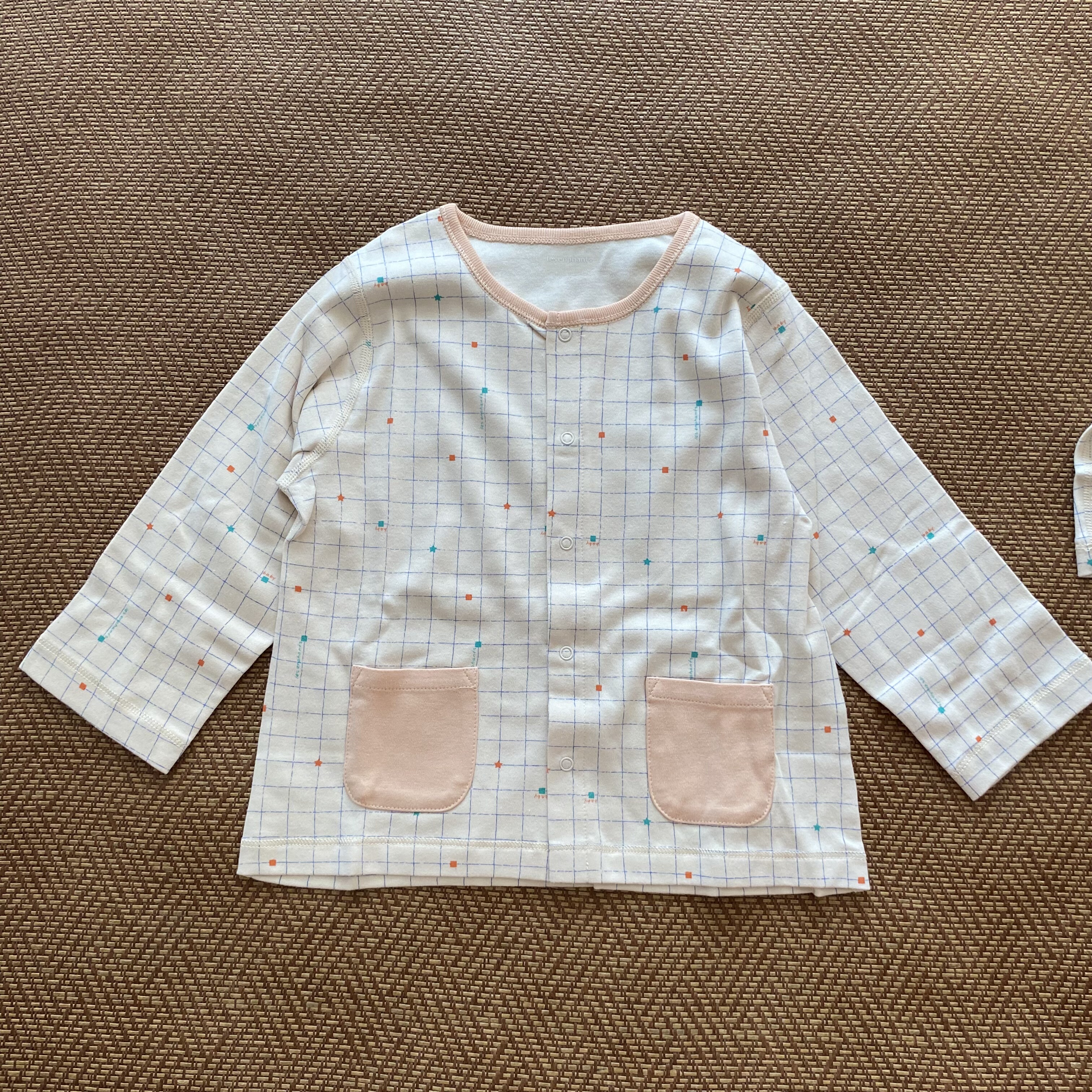 孤品清仓 丽婴房全棉针织前开襟家居上衣 秋款双面布厚度 1-2岁