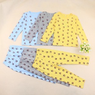 清仓1001夜专柜正品内衣家居 男童秋衣秋裤套装秋冬厚棉2-4岁