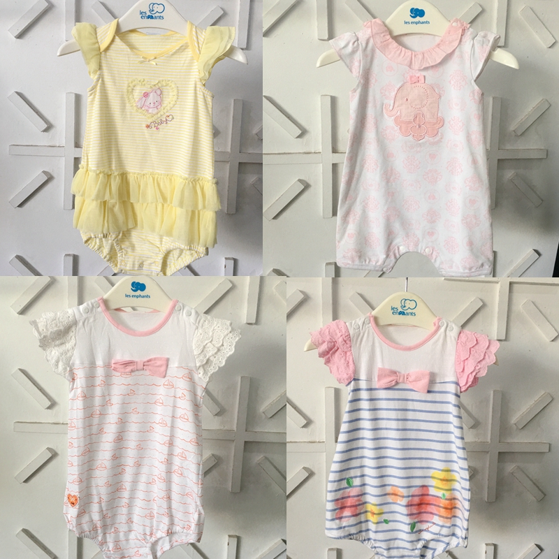 特价丽婴房专柜正品 婴幼儿女宝连身装连体哈衣爬服包屁衣游戏装