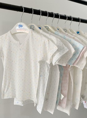 特价 丽婴房专柜正品内衣 男女童夏薄款短袖上衣短裤全棉莫代尔