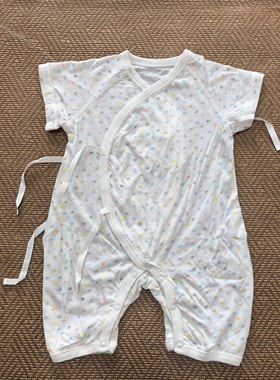 孤品清仓丽婴房专柜正品 夏款超薄短袖连身装连体哈衣爬服50 60