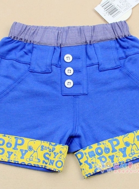 断码清仓 夏新款史努比专柜正品童装 男童韩版全棉针织短裤40205