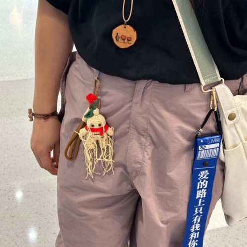 【成品】任贤齐同款人参娃娃挂件包包挂件挂饰手工编织钥匙扣礼物