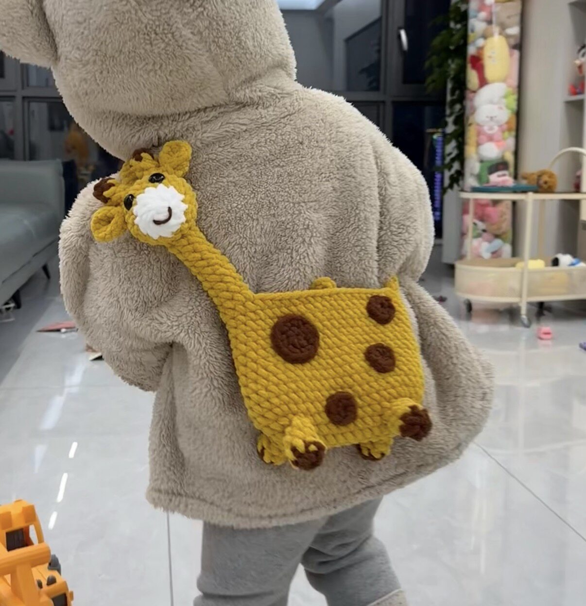 儿童包包女可爱手工包包diy自制材料长颈鹿包包钩织幼儿园小书包