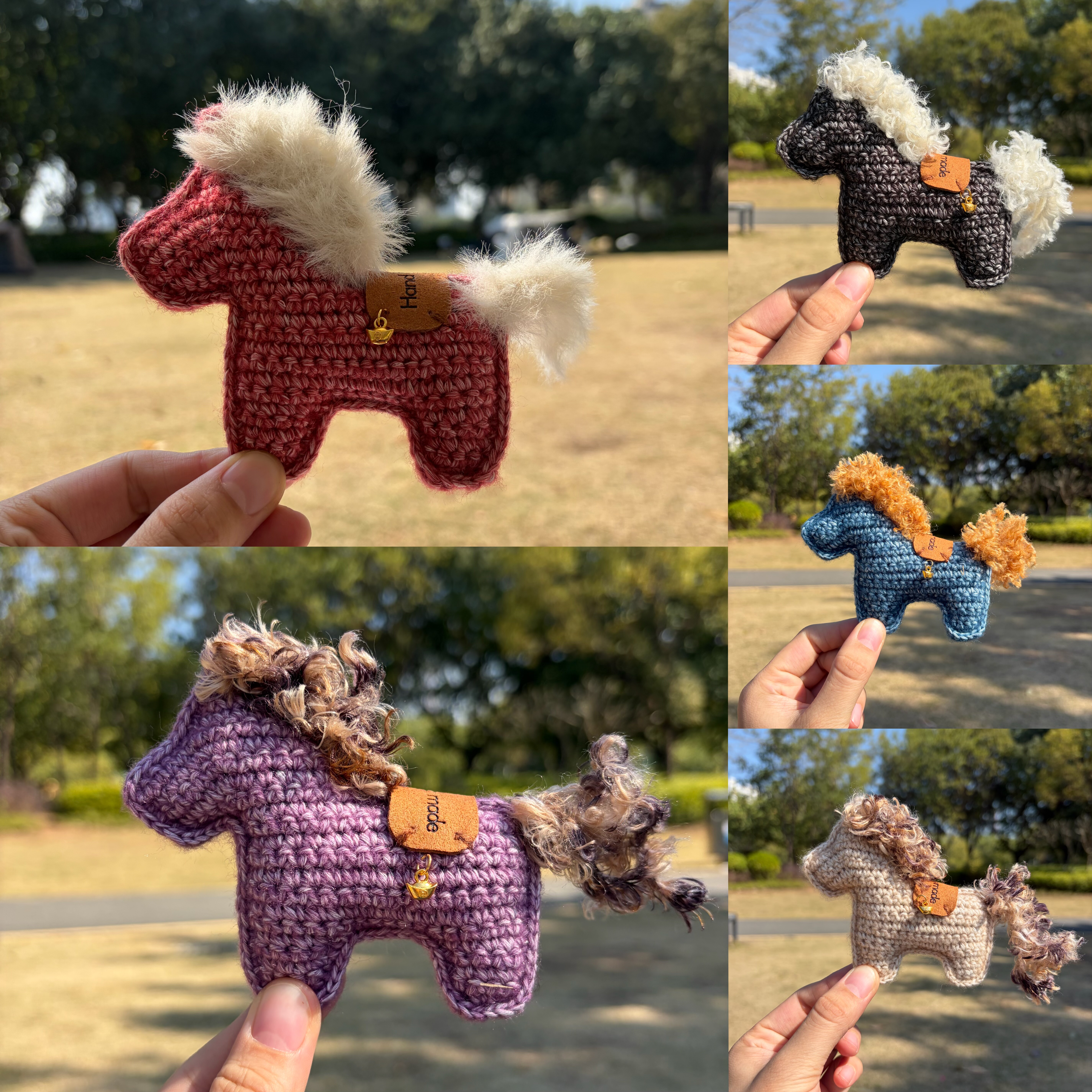 （材料包）马上有钱钩织diy材料包手机挂件手工编织小马针织全套