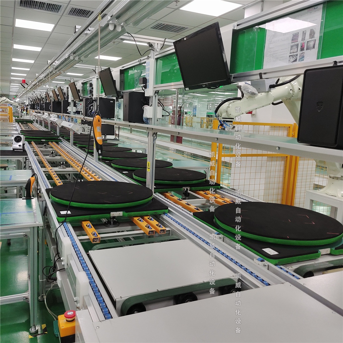 服务器组装线自动循环传送线环形流水线装配生产线电子电器输送线