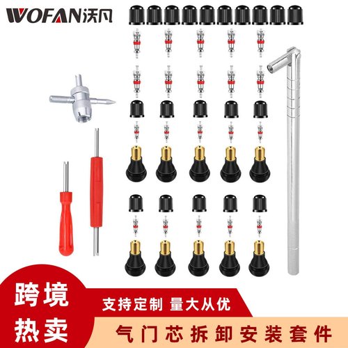 汽车轮胎维修套件 气门嘴气门芯安装工具套装 气门嘴拉杆拔取器