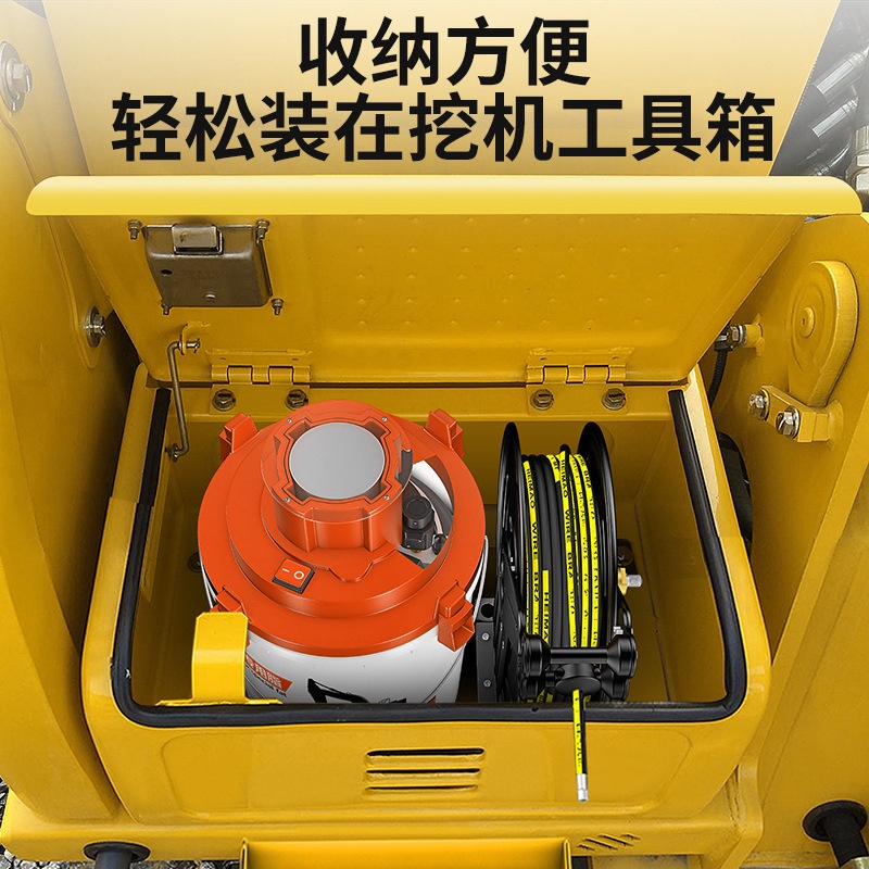 都揽电动黄油机24v220v高压打黄油挖机全自动加注油器润滑脂