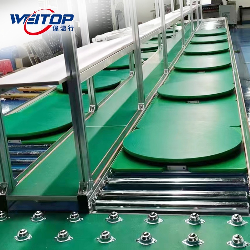 防静电倍速链工装板生产线滚筒输送机电子装配传送带流水线操作台