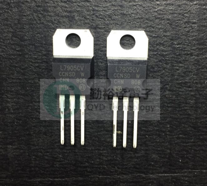 l7905 l7905cv to-220全新进口原装st 5v/1.5a厚片直插三端稳压器