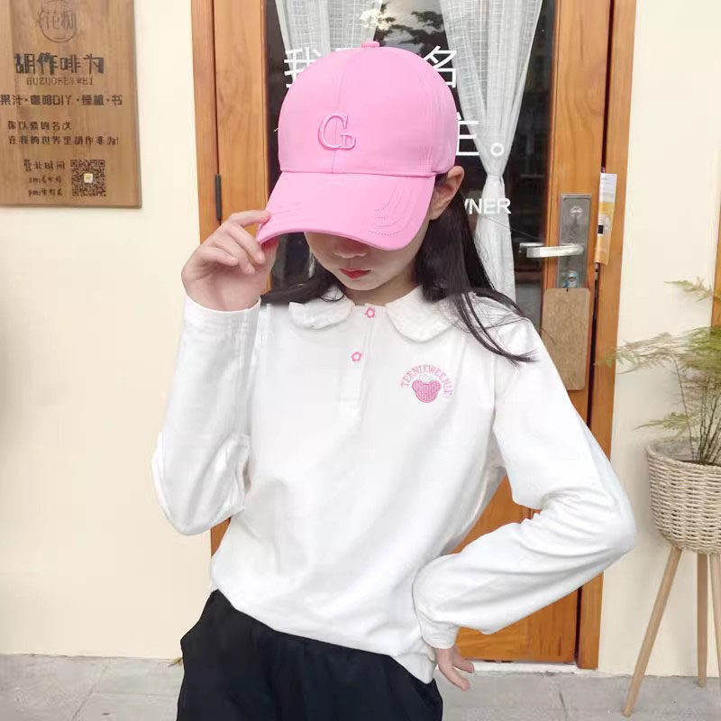 女童长袖t恤白色纯棉春秋儿童打底衫女宝宝洋气翻领POLO衫内外搭T,童装/婴儿装/亲子装,T恤,淘宝优惠券,粉丝福利购,淘宝优惠卷