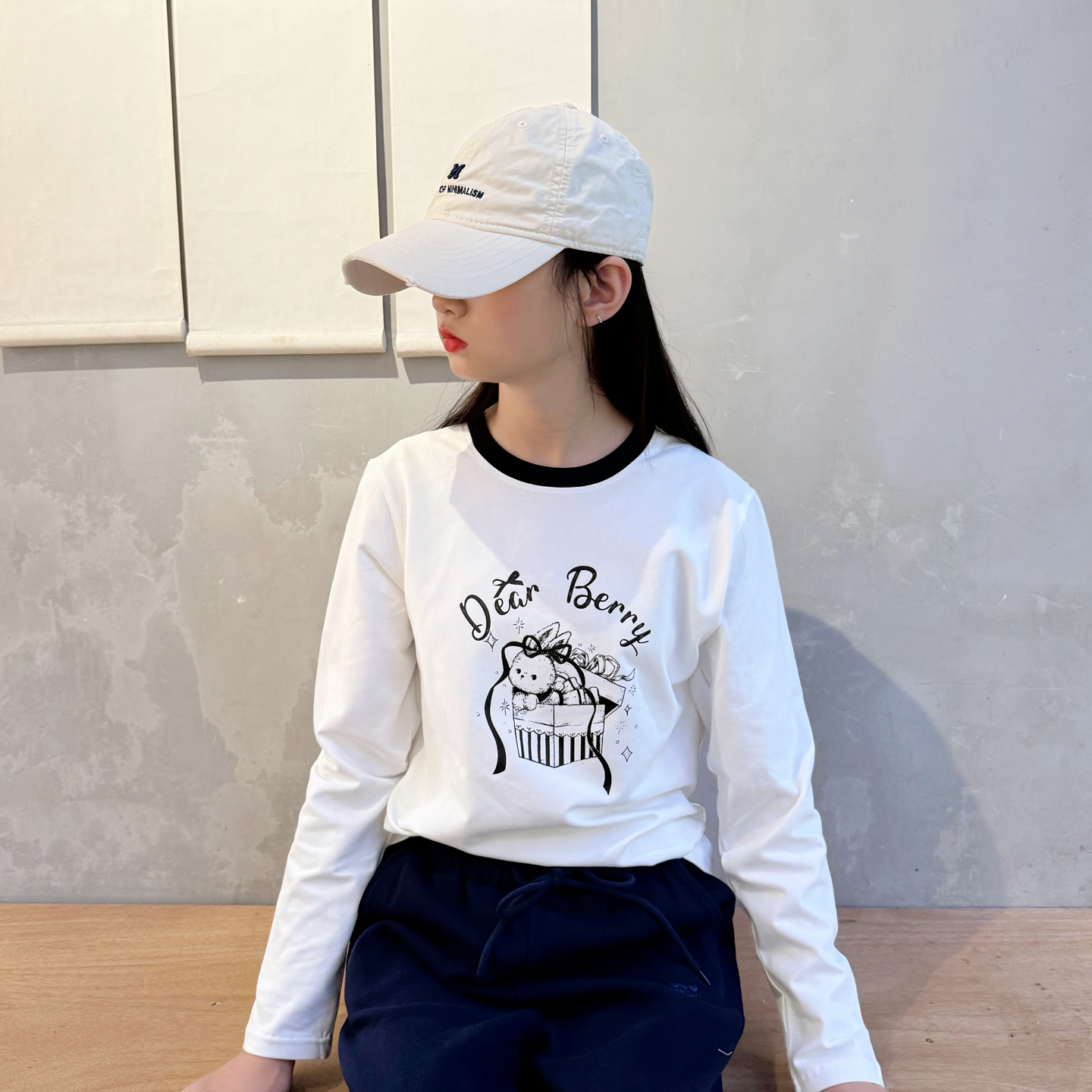 女童长袖t恤圆领高颜值巨好看