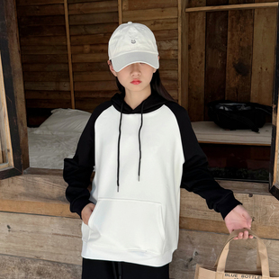 【亏本清仓】冬季女童加绒卫衣连帽套头儿童帽衫中大童宽松上衣