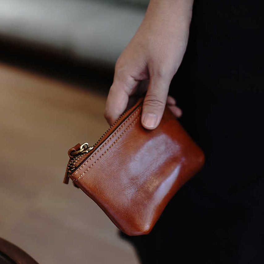 新款零钱包名片卡包女钱包复古简约拉链驾驶证包公交卡收纳钥匙包