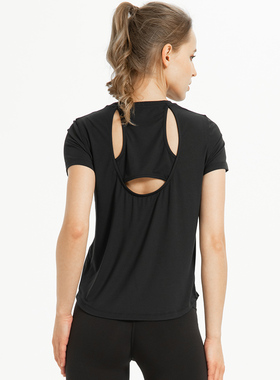 Slenddy宽松瑜伽外搭罩衫薄款显瘦美背短袖罩衫莫代尔女夏S2002