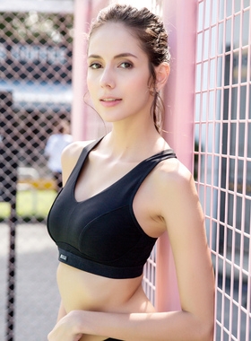 Shock absorber高强度运动型内衣背心式小胸聚拢健身防震文胸女