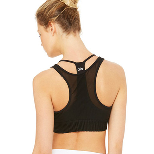 断码清仓Alo Yoga Glare W9094R 性感网纱拼接瑜伽服背心