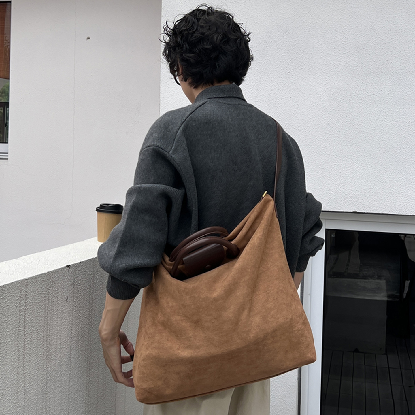 NIN高级感公文通勤街头慵懒风ins复古单肩斜挎男女通勤百搭街头潮