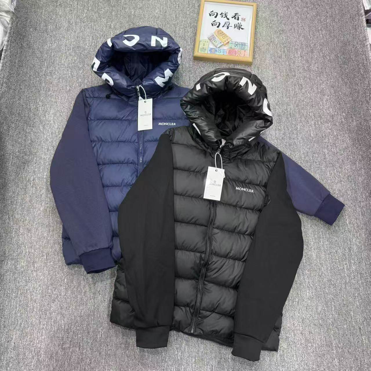 2025新款短款连帽加厚保暖面包服外套时尚百搭排骨蒙家字母情侣