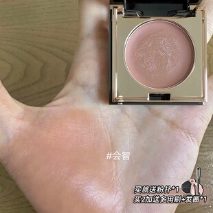 轻欧亚裔妆!rc多用膏朱栈腮红低饱和收缩色会智间纯乐葵藤尾栗本