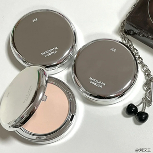 3ce粉饼银盒控油定妆补妆持久遮瑕隐形毛孔防汗蜜干湿两用散粉女