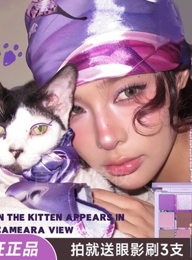 古早千禧风~3ce眼影盘蓝紫色爆闪九色cos妆彩妆新款y2k烟熏妆日常