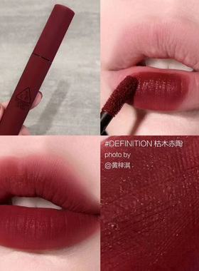 3ce唇釉taupe砖红色枯木赤陶口红雾面唇泥苦咖色秋冬美拉德哑光女