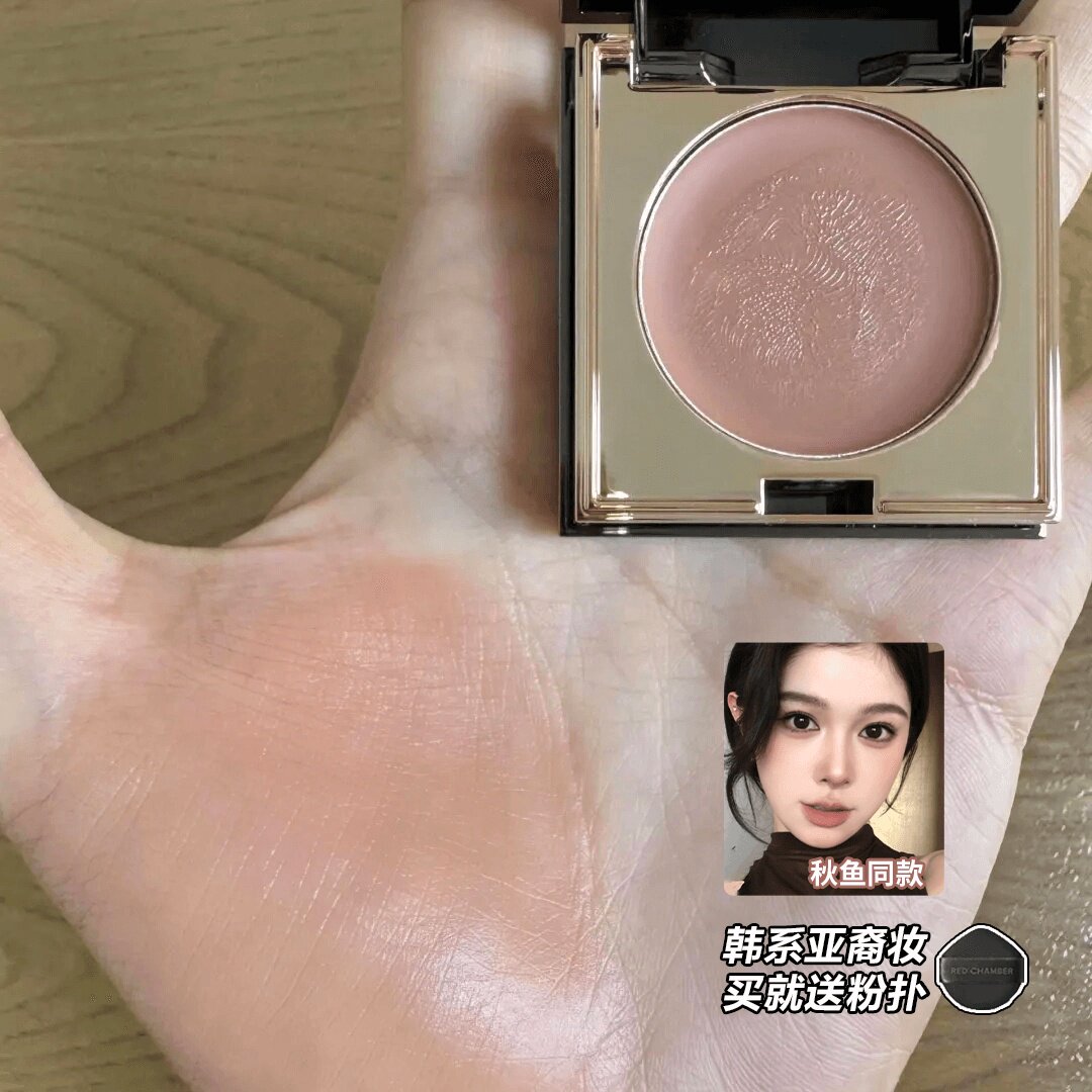 轻欧亚裔妆！rc多用膏朱栈腮红低饱和收缩色会智间纯乐葵藤尾栗本
