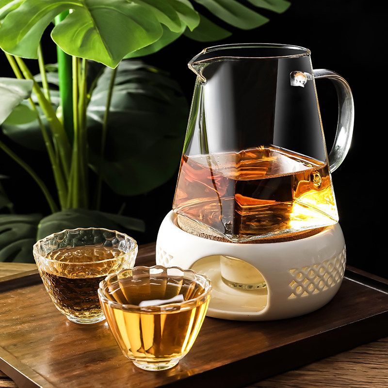 复古条纹玻璃茶杯公道杯套装家用功夫主人杯品茗杯高档茶具分茶壶,餐饮具,茶杯,淘宝优惠券,粉丝福利购,淘宝优惠卷