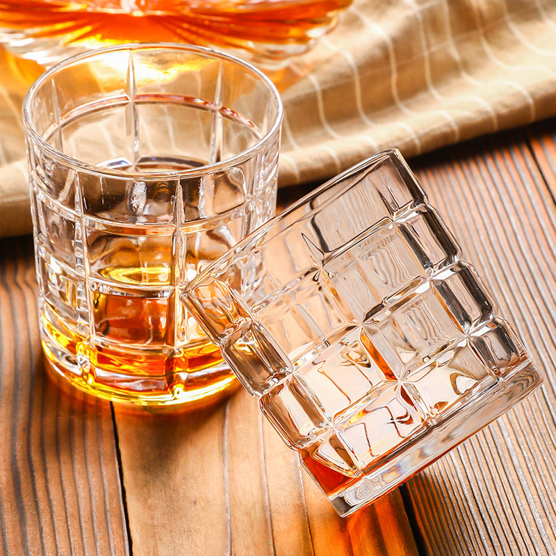 威士忌杯子水晶玻璃套装创意复古洋酒杯高档家用大小号白酒杯欧式