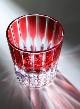 高级感江户切子星芒杯高档水晶玻璃威士忌酒杯轻奢日式啤酒洋酒杯