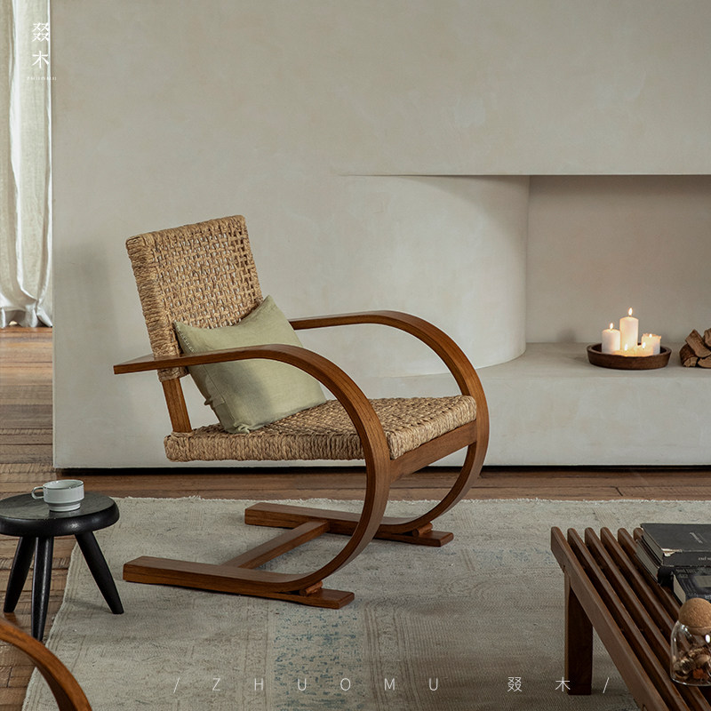 叕木法式中古风设计师休闲椅