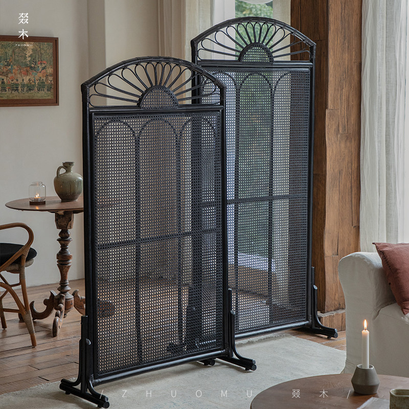 叕木|东南洋藤艺\南洋复古风客厅藤编隔断民宿酒店茶室可移动屏风,住宅家具,座屏,淘宝优惠券,粉丝福利购,淘宝优惠卷