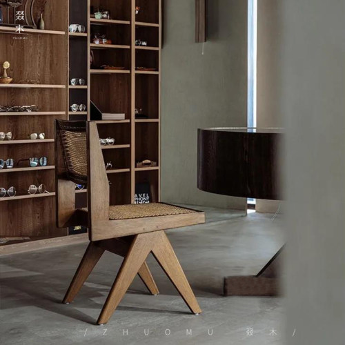 叕木昌迪加尔椅进口柚木侘寂风