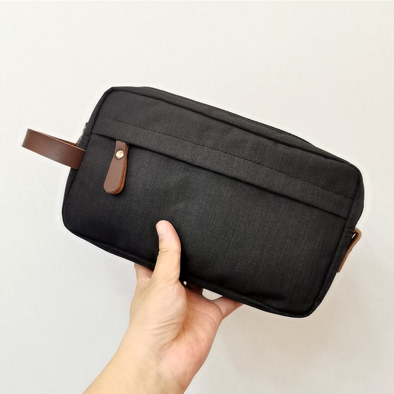 手提包小号帆布休闲横款收纳包