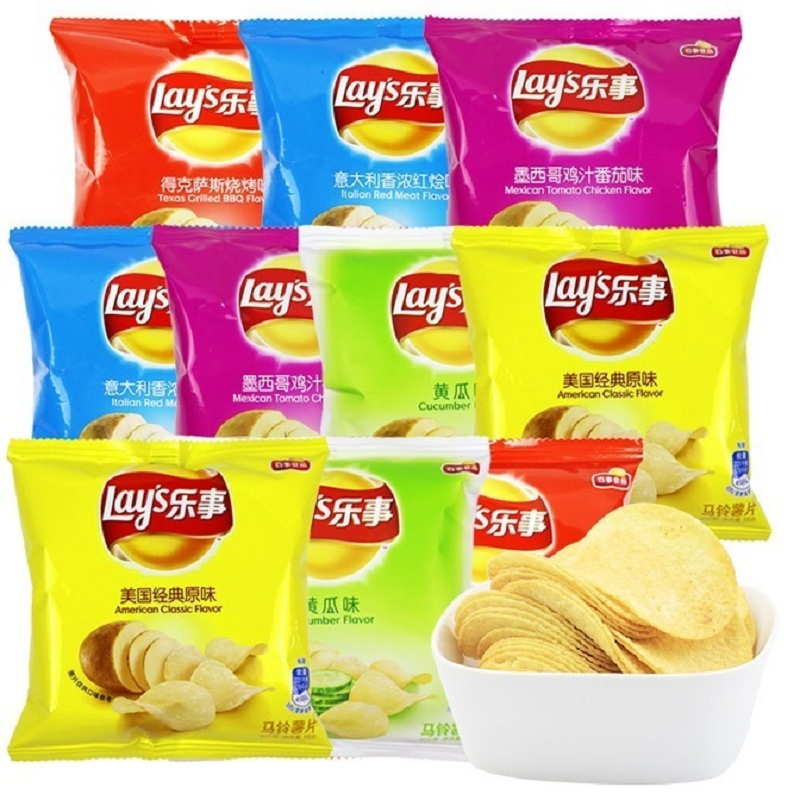 乐事袋装原味黄瓜番茄多口味膨化12