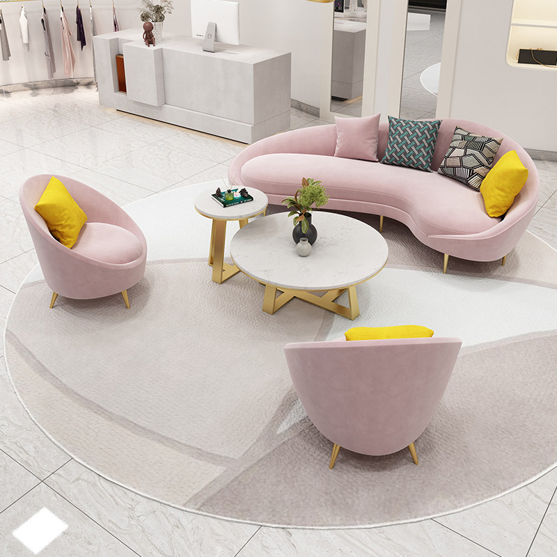 Northern Europe couture sofa Simplicity modern Arc originality Allotype Beauty shop Front sofain the Residential furniture , Sofa , Sofa  category - from Buy2taobao.com to provide professional Taobao agent buy service