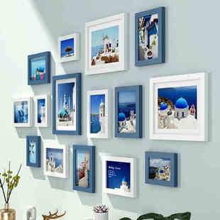 北欧相框墙创意装 饰画框装 裱客厅组合儿童小相框照片墙像框架挂墙