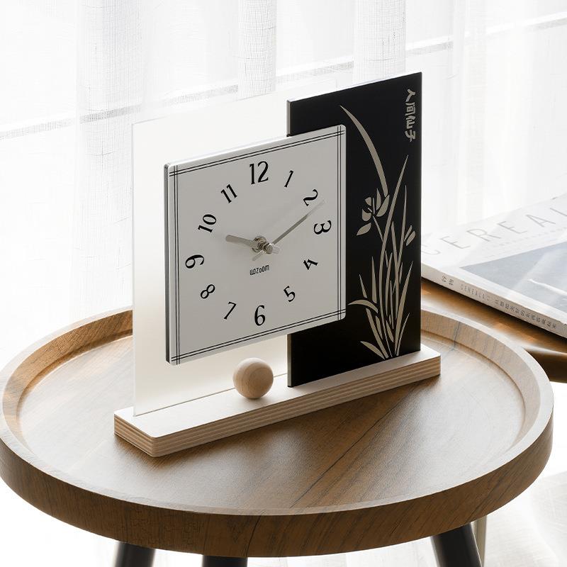 wozoom屋准客厅电视柜摆放时钟玄关装饰摆件家居饰品桌面创意钟表