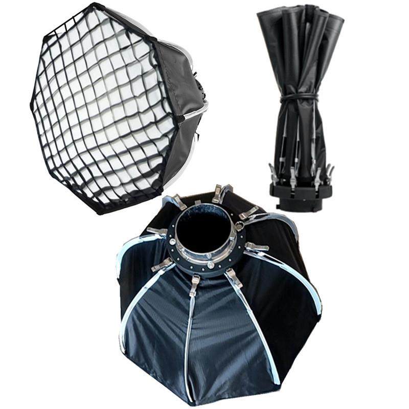 爆款保荣口柔光灯罩八角罩快装深抛柔光箱格栅灯罩直播美颜摄影棚