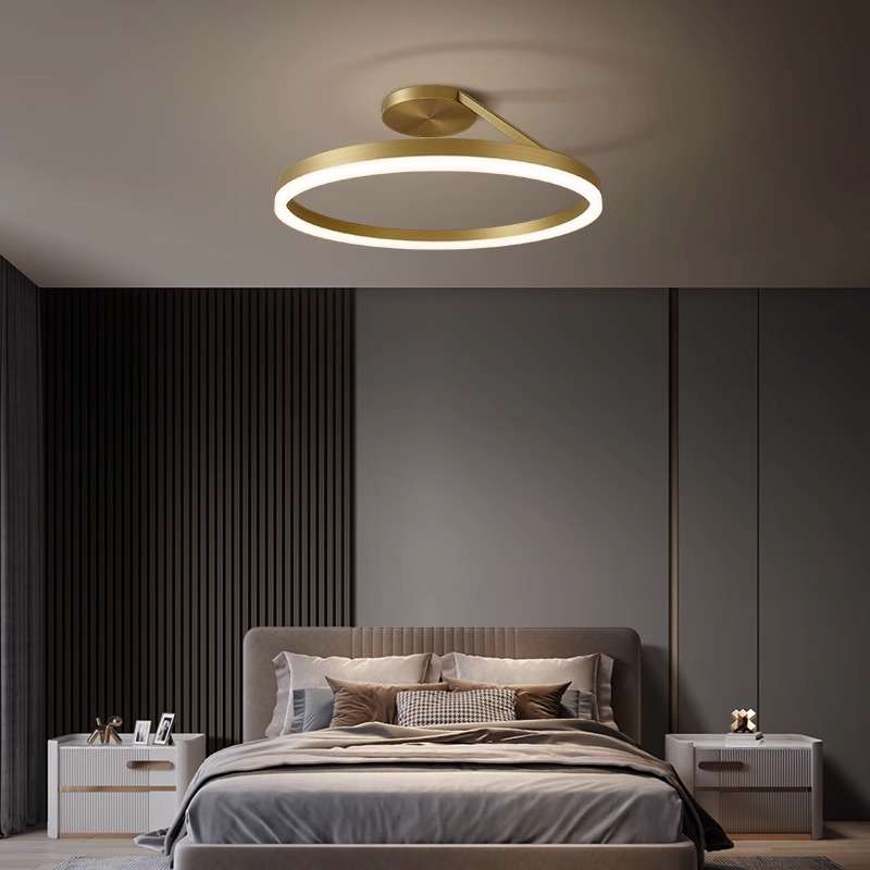 新款全铜卧室灯简约吸顶灯 创意云朵儿童房间主次卧书房阳台灯具