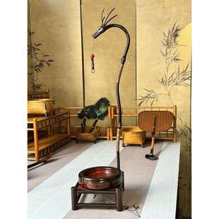 大漆手作龙挂香竹制工艺挂香架经典复刻古代竹子香台架