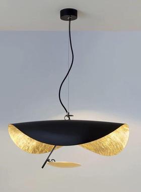 后现代简约五金艺术创意黑色内铂金吊灯客厅卧室样板房吧台装饰灯