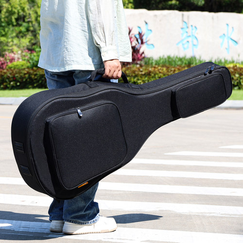 高颜值简约加厚加绒防泼水吉他包