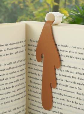 Spilled Coffee Bookmark创意咖啡杯书签皮革PU洒了的咖啡书签