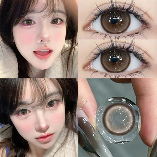 约克烤布蕾美瞳日抛10片装大小直径棕色细锁边有神隐形眼镜6tb