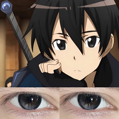 桐人cos美瞳刀剑神域半年抛小大直径正品隐形眼镜漫展三明治ZST