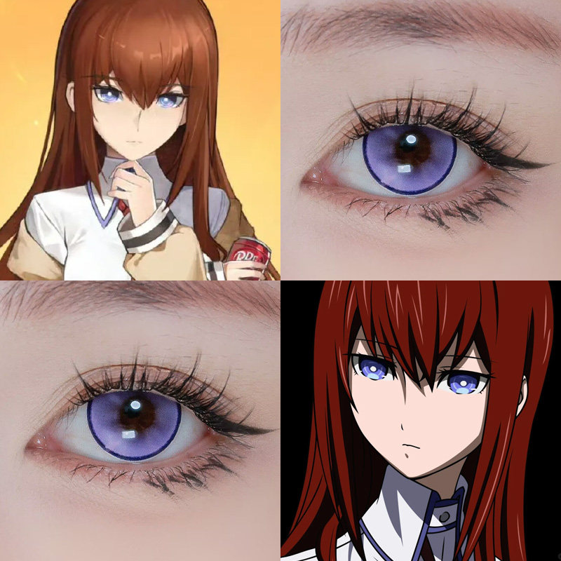 牧濑红莉栖COS美瞳命运石之门半年抛大直径紫色隐形眼镜漫展3tb