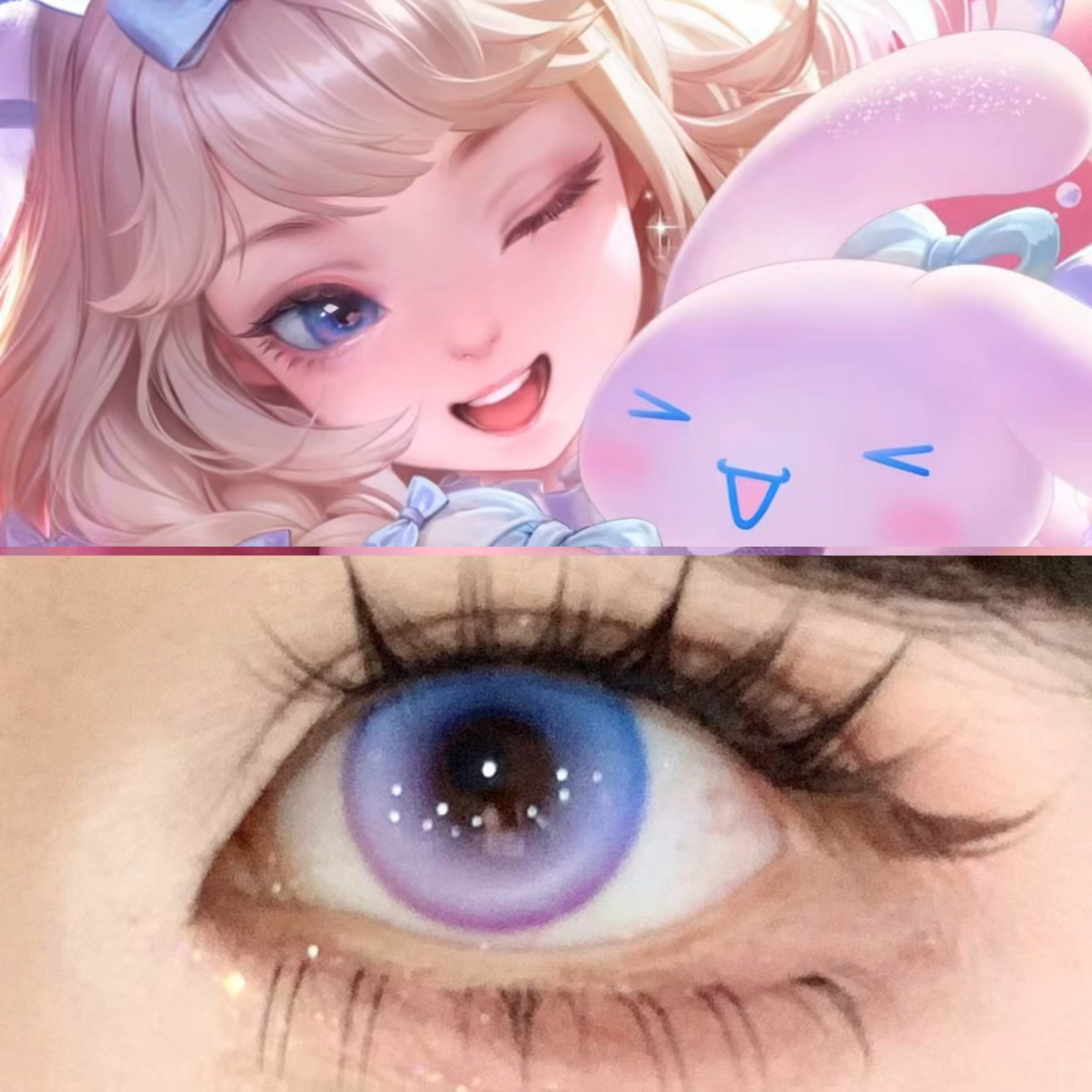 瑶大耳朵狗cos美瞳紫色日抛王者荣耀蜻蜓特工玻璃泡沫萤火茄贺JA