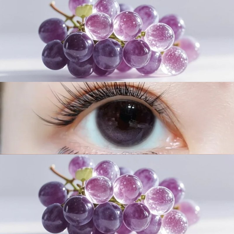 炭烧葡萄】Bollycon美瞳紫色大小直径半年抛两片装隐形眼镜6tb